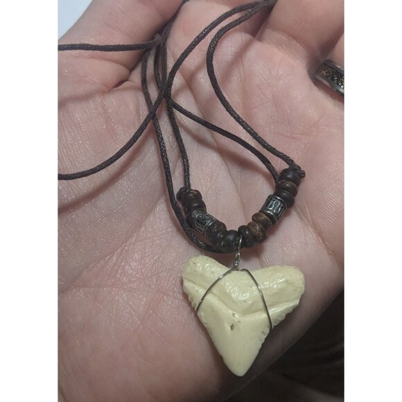Beaded Shark Tooth Necklace - Picture 2 of 8